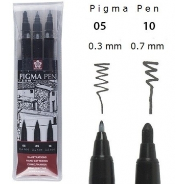 Pigma Micron® - Pigma pen 3 ks.